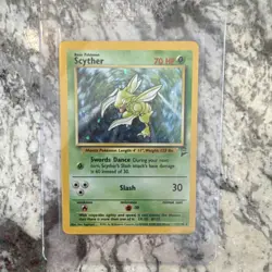 Pokemon TCG Scyther Base Set 2 017/130 Holo Rare 70 HP English Card - Image 1