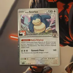 Hop's Snorlax Holo Pokemon Prize Pack Series 8 Promo Pokemon Card NM/LP Stamp - Image 1