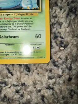Pokemon TCG Venusaur Base Set Holo Unlimited Rare Card 15/102 - Image 4
