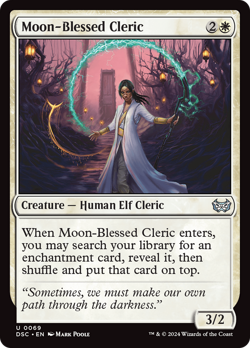 Moon-Blessed Cleric - 69 - Duskmourn: House of Horror Commander- Near Mint - MTG - Image 1
