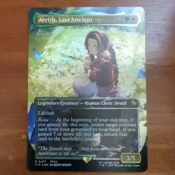 Aerith, Last Ancient (Borderless) (Chocobo Track Foil) Commander: Final Fantasy - Image 1