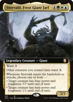 1x Storvald, Frost Giant Jarl - Extended Art NM Eng MTG - AFR Commander - Image 1