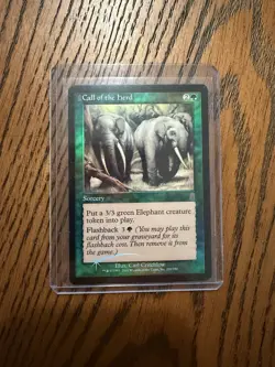Magic The Gathering FOIL CALL OF THE HERD, ODYSSEY, NEAR MINT MTG - Image 1