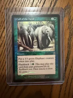 Magic The Gathering FOIL CALL OF THE HERD, ODYSSEY, NEAR MINT MTG - Image 2