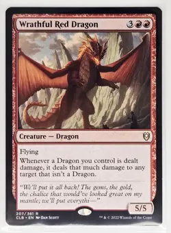 Wrathful Red Dragon Commander Legends: Battle for Baldur's Gate Foil - Image 1