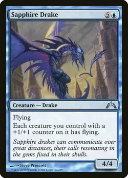 1x Sapphire Drake - NM English MTG - Gatecrash - Image 1