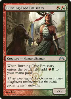 1x Burning Tree Emissary - NM English MTG - Gatecrash - Image 1