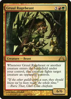 1x Gruul Ragebeast - NM English MTG - Gatecrash - Image 1
