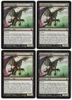 Stinkweed Imp x4 4x 2005 Ravnica: City of Guilds PLAYSET Creature MTG NM AZ1 - Image 1