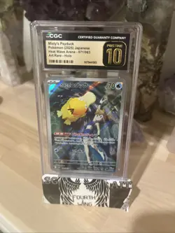2025 Pokemon TCG Japanese Heat Wave Arena MISTY'S PSYDUCK 071/063 CGC Gem 10 - Image 2