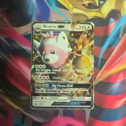 Pokemon TCG Bewear GX SM Black Star Promo SM34 Promo DMG - Image 1