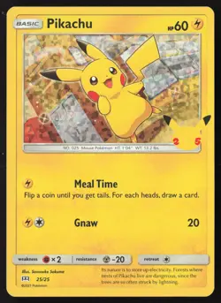 Pikachu Full Holo 25/25 Pokemon McDonald's 25th Anniversary Promo - Image 1