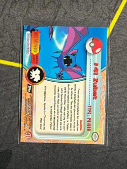 Pokemon TOPPS TV #41 Zubat - NON FOIL Black Logo NM - Image 2