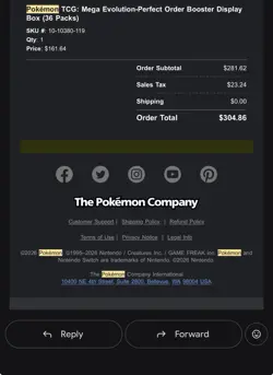 *PRESALE* Pokemon Mega Evolution(Perfect Order) Pokemon Center Booster Box - Image 1
