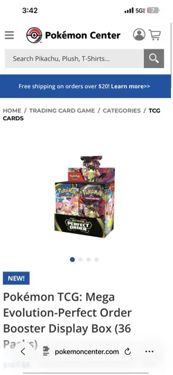 *PRESALE* Pokemon Mega Evolution(Perfect Order) Pokemon Center Booster Box - Image 2