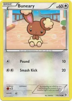 Pokemon - Buneary - 116/149 - Common - BW - Boundaries Crossed - LP - Image 1