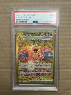2023 Pokemon SV Obsidian Flames Charizard EX 228/197 Hyper Rare PSA 9 - Image 1