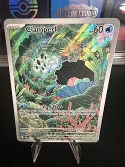 Pokemon Clamperl 195/182 Sv10: Destined Rivals Illustration Rare Holo Basic HP60 - Image 1