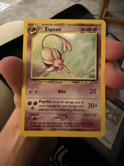 Espeon Neo Discovery 20/75 Holo Rare TCG Pokemon 2002 LP Condition. - Image 1