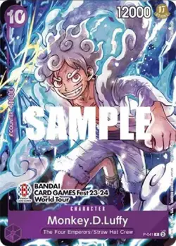 Monkey.D.Luffy (041) (BANDAI CARD GAMES Fest 23-24 World Tour) P-041 One Piece - Image 1