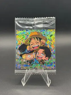Luffy, Ace, and Sabo SW4-S1 SEC One Piece Wafer Sticker Japanese - Image 1