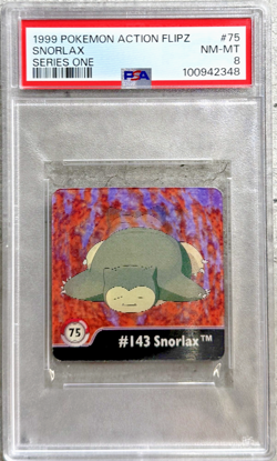 Pokemon Action Flipz Snorlax PSA 8 NM-Mint, Series One Card #75, 1999 (1) - Image 1