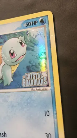 Pokemon TCG Squirtle Stamped Reverse Holo Card 63/100 EX Crystal Guardians LP - Image 1