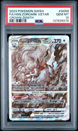 2023 POKEMON SWORD & SHIELD CROWN ZENITH FULL ART/HISUIAN ZOROARK VSTAR PSA 10 - Image 1