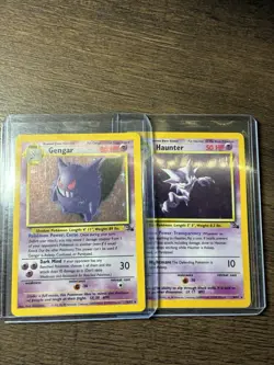 Pokemon TCG 1999 Gengar & Haunter Fossil Unlimited Holo - Image 1