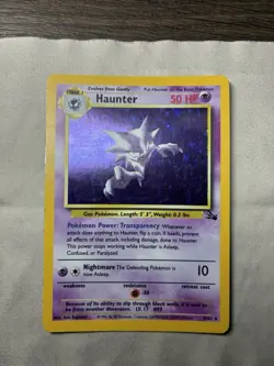 Pokemon TCG 1999 Gengar & Haunter Fossil Unlimited Holo - Image 4