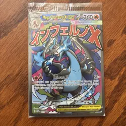 Pokemon Mega Charizard X ex 023 Me: Mega Evolution Promo Holo Sealed w/Oricorio - Image 1