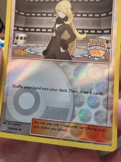 Pokemon Regionals Promo Holo Staff Stamped Cynthia 119/156 - Image 3