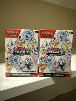 TWO Pokemon TCG S&V Prismatic Evolutions Booster Bundle Factory Sealed - Image 1