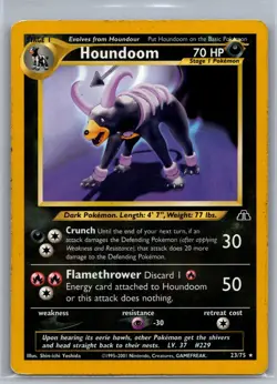 Neo Discovery Pokemon TCG Houndoom 023 HP-MP - Image 1