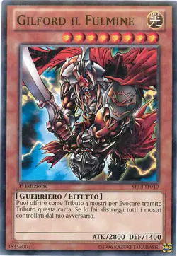 GILFORD IL FULMINE (Gilford The Lightning) Starfoil • SP13 IT040 • 1Ed • Yugioh! - Image 1