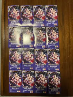 16× One Piece English The Azure Sea's OP14 EB04 Sleeved Booster Packs - Image 1