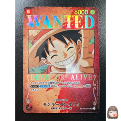 [NM] Monkey D Luffy ONE PIECE Japanese ST01-012 SR WANTED letter Mighty Enemies - Image 1