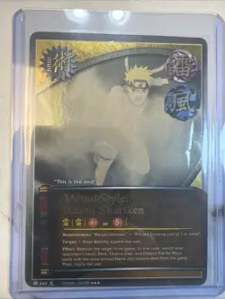 CCG Wind Style Rasen Shuriken Holo Jutsu Card - Near Mint - Original Print - Image 1