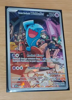 Pokemon TCG Team Rockets Wobbuffet Card 203 Scarlet Violet Pokemon Center Promo - Image 1