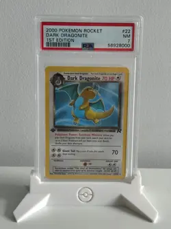 PSA 7 Pokemon TCG 1st edition Dark Dragonite Rocket Non Holo 2000 card graded - Image 1