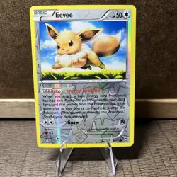 REVERSE HOLO Eevee 80/111 LP - XY Furious Fists Pokemon Card - Image 1