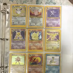 Pokemon TCG Base Set Holo Rare Card Lot Wizards of the Coast 1999 9 Cards - Image 1