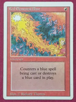 Magic The Gathering REVISED EDITION RED ELEMENTAL BLAST red card MTG - Image 1