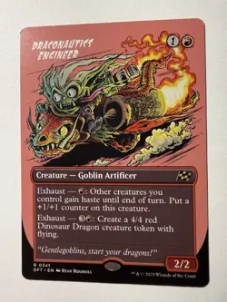 Borderless DRACONAUTICS ENGINEER mtg NM-M Aetherdrift 1 Rare DFT - Image 1