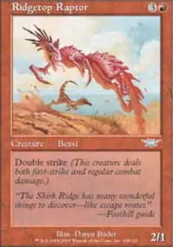 Ridgetop Raptor - Foil ~ Moderately Played Legions MTG Magic UltimateMTG Red Car - Image 1