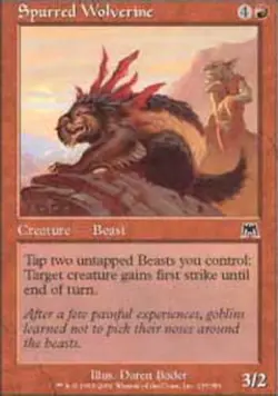 Spurred Wolverine - Foil ~ Moderately Played Onslaught MTG Magic UltimateMTG Red - Image 1