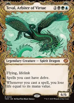 1x Teval, Arbiter of Virtue - Showcase NM-Mint, English Tarkir: Dragonstorm MTG - Image 1