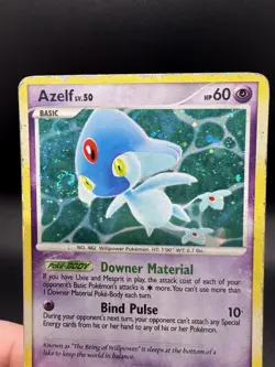 Pokemon TCG Azelf 4/123 Mysterious Treasures Diamond & Pearl Holo Rare - Damaged - Image 3