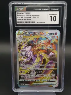 Pokemon Mewtwo Vstar 221/172 Vstar Universe Full Art Secret Rare CGC 10 - Image 1