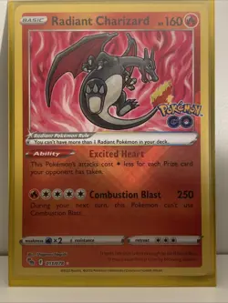 Pokemon TCG Radiant Charizard Pokemon Go 011/078 Near Mint Condition - Image 1